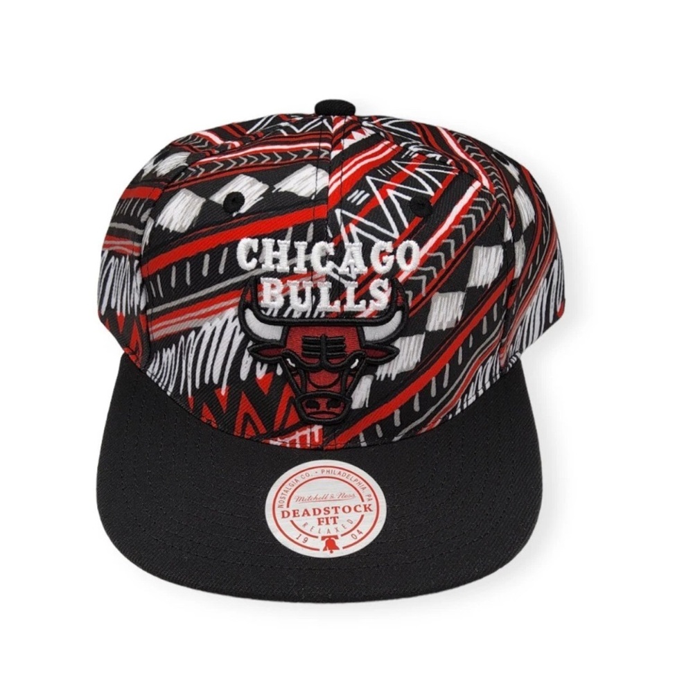 Mitchell & Ness Chicago Bulls Game Day Pattern Deadstock Adjustable Snapback